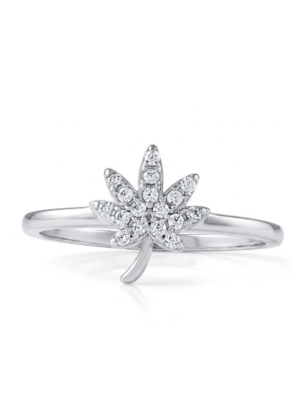 Hemp Leaf ring, 925 Sterling Silver Charmed Aroma Hemp Collection 420